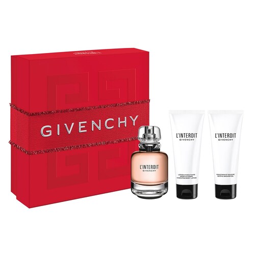 Estuche para Dama Givenchy L´interdit Eau de Parfum 80 Ml+ Crema Corporal 75 Ml + Body Oil 75 Ml.