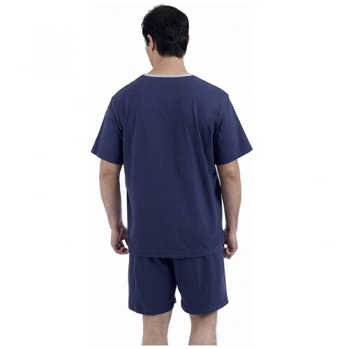 Pijama Player Y Short Azul para Caballero Star West Modelo 2868Sm