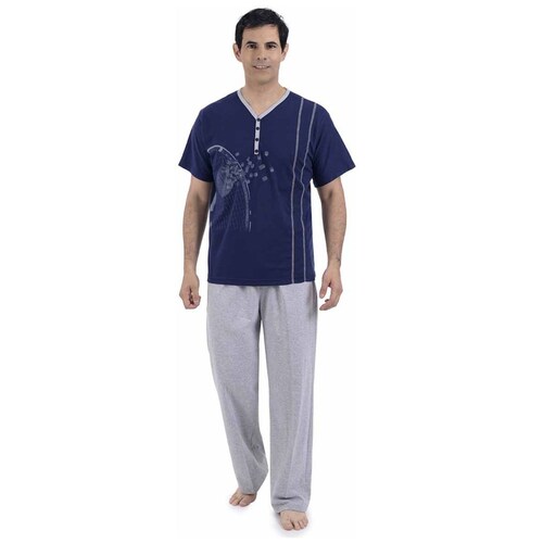 Pijama Playera Y Pantalón para Caballero Star West Modelo 2876Lm