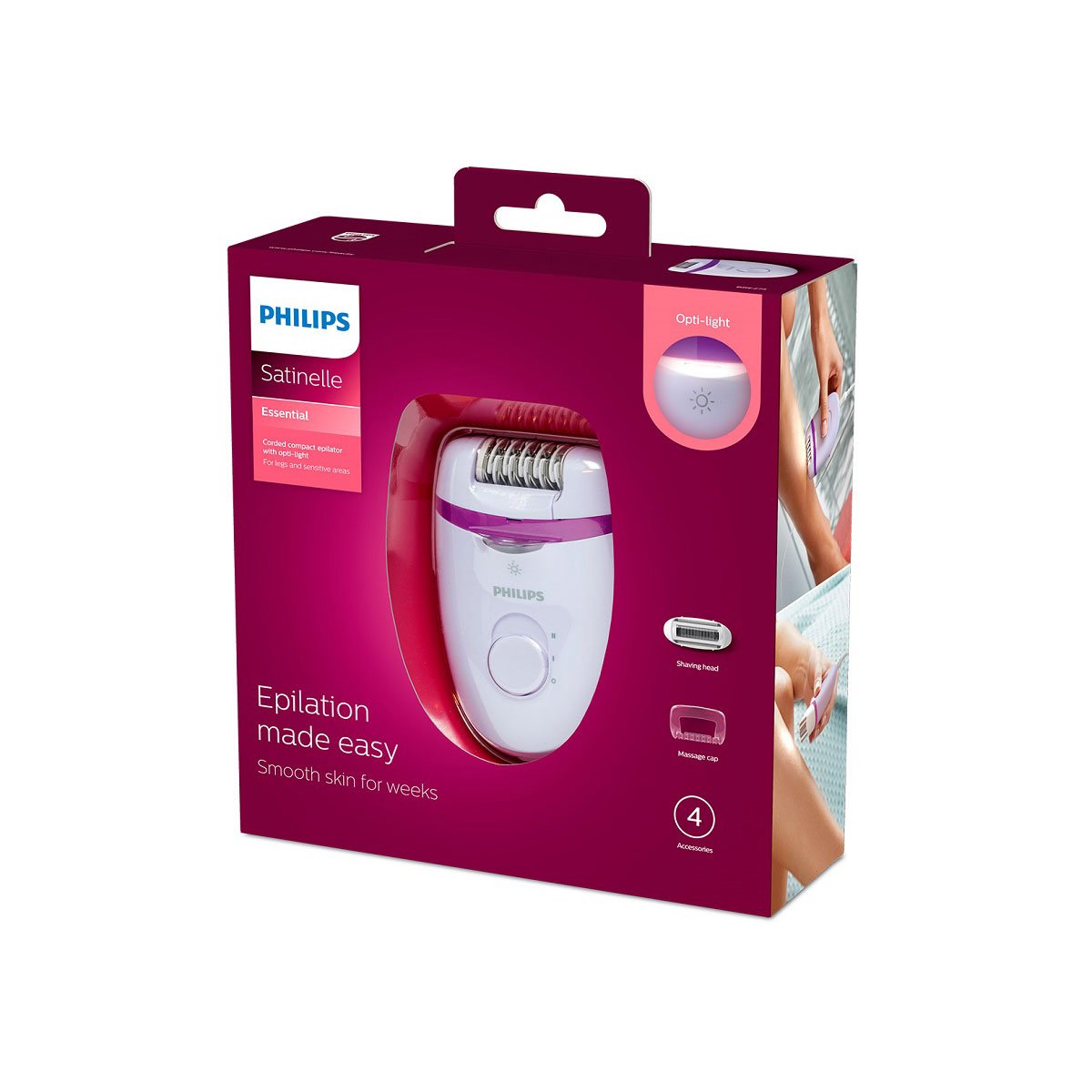 Philips Depiladora Satinelle Essential Bre275