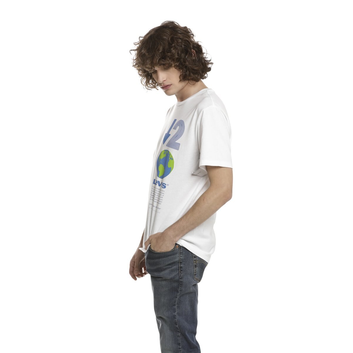 Playera Blanca Estampada para Caballero Levi's Modelo 224910759