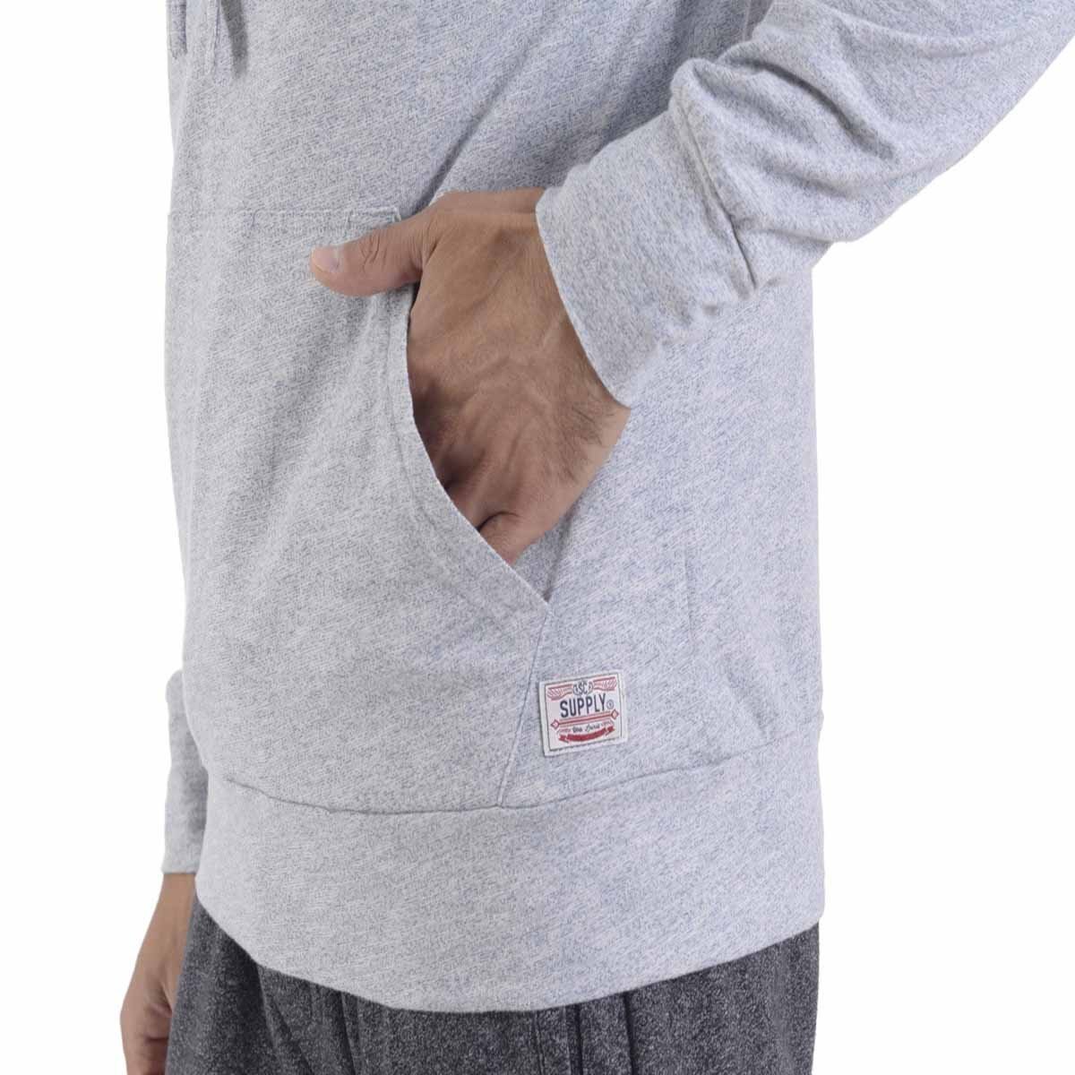 Sudadera Gris con Capucha para Caballero Supply Modelo 14 4042 6906