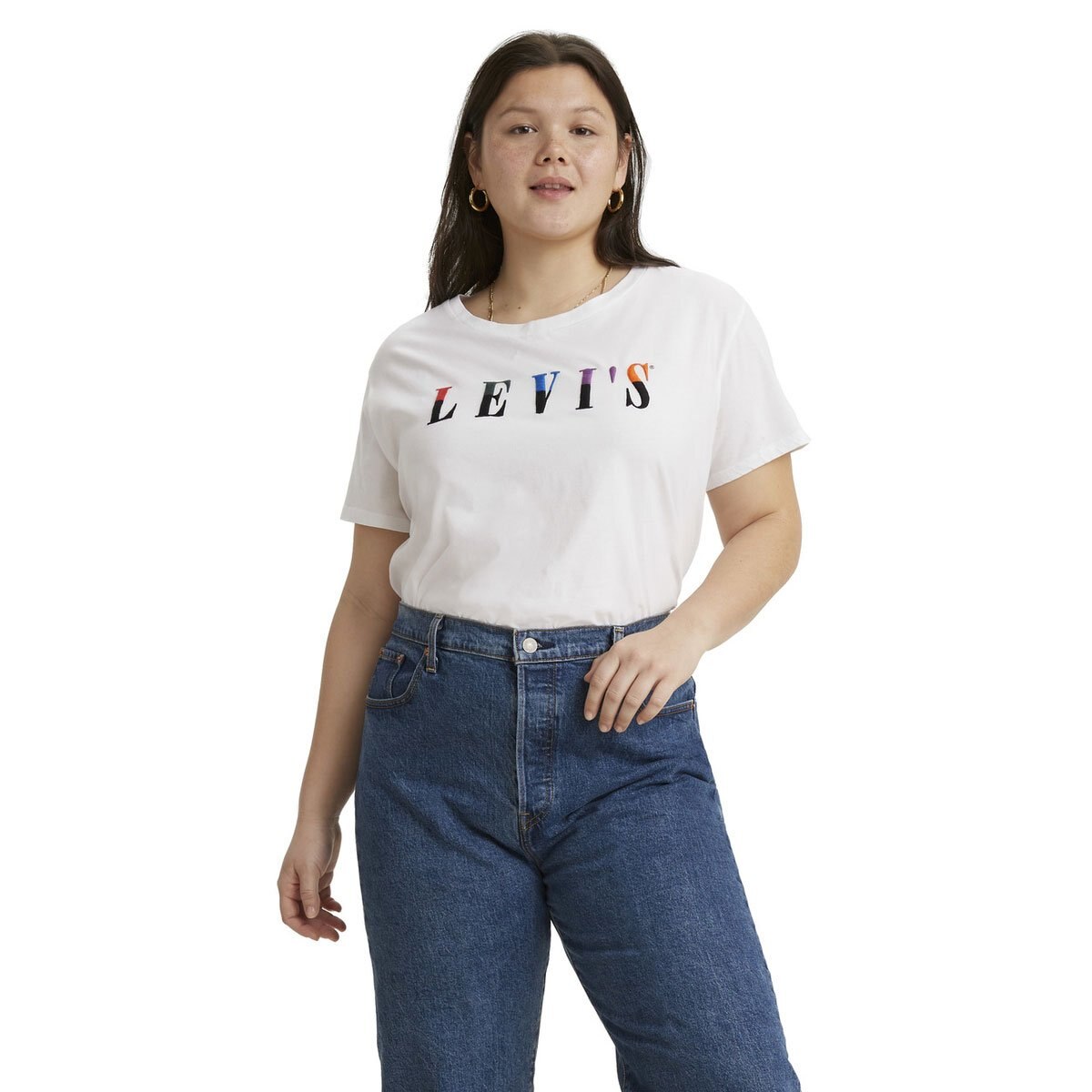 Playera levis negra online mujer