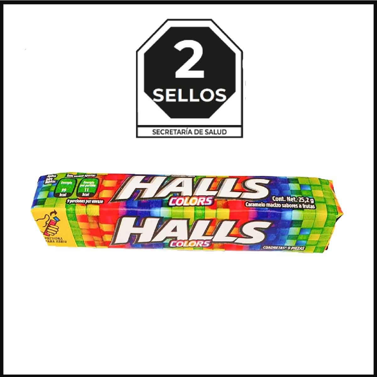 Pastillas Halls Colors Adams
