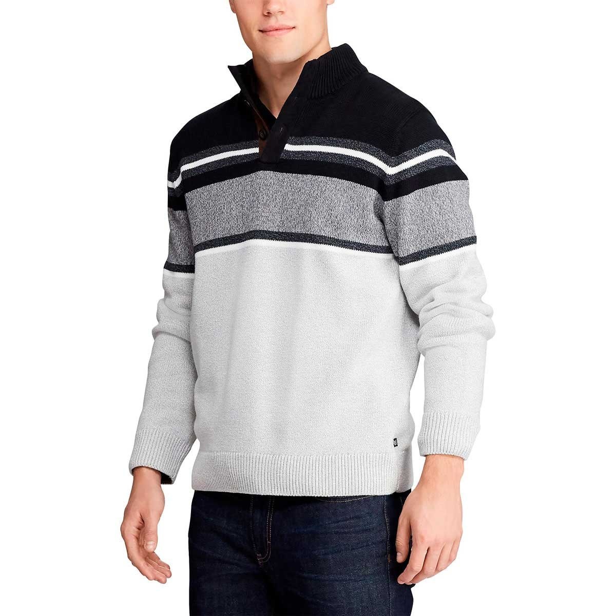 Suéter gris regular con medio cierre para caballero chaps mod 750788405002 Sears