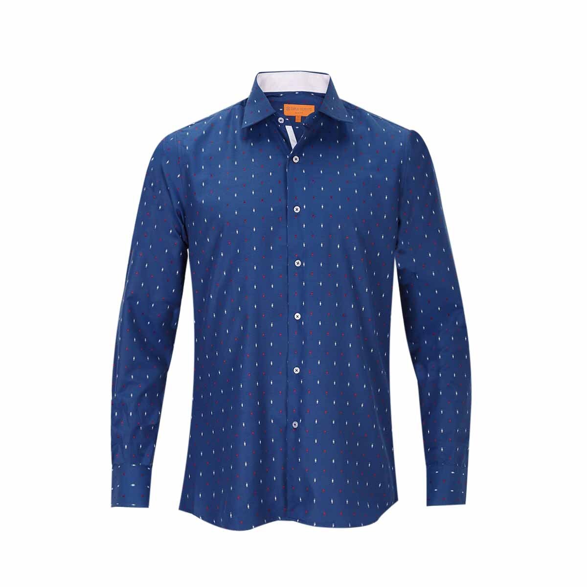 Camisa de Vestir Slim Fit Azul Obscuro para Caballero Carlo Corinto Modelo Secf-0420 Sds