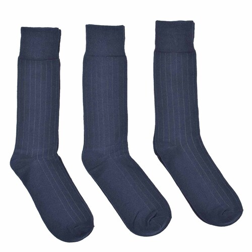 Paquete con 3 Calcetines Acanalados para Hombre Perry Ellis Modelo Elo 2274 a