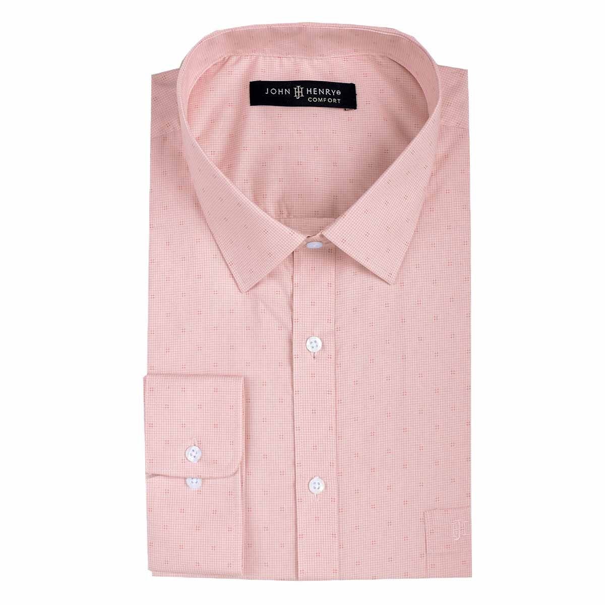 Camisa Manga Larga Roja para Caballero John Henry Modelo Ev24T6210R