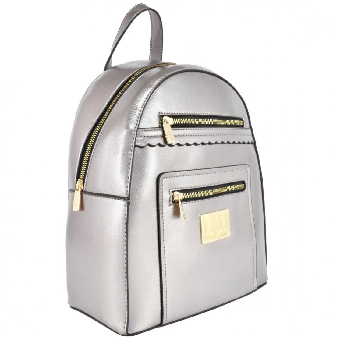 Backpack Pewter con Doble Cierre Frontal Baby Phat