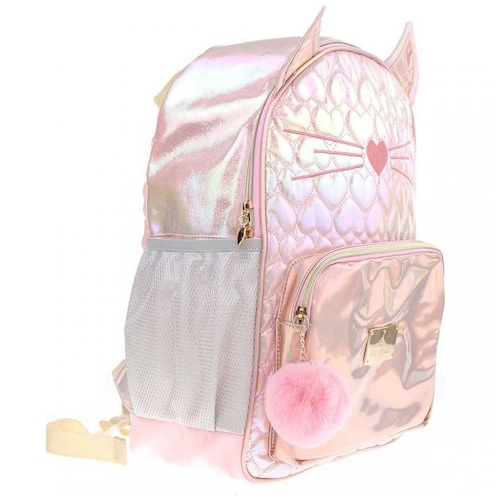 Backpack Rosa con Diseño de Gato Baby Phat