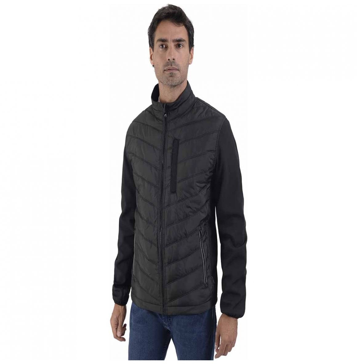 Chamarra Negra para Caballero Perry Ellis Modelo Ppco2018-Negro