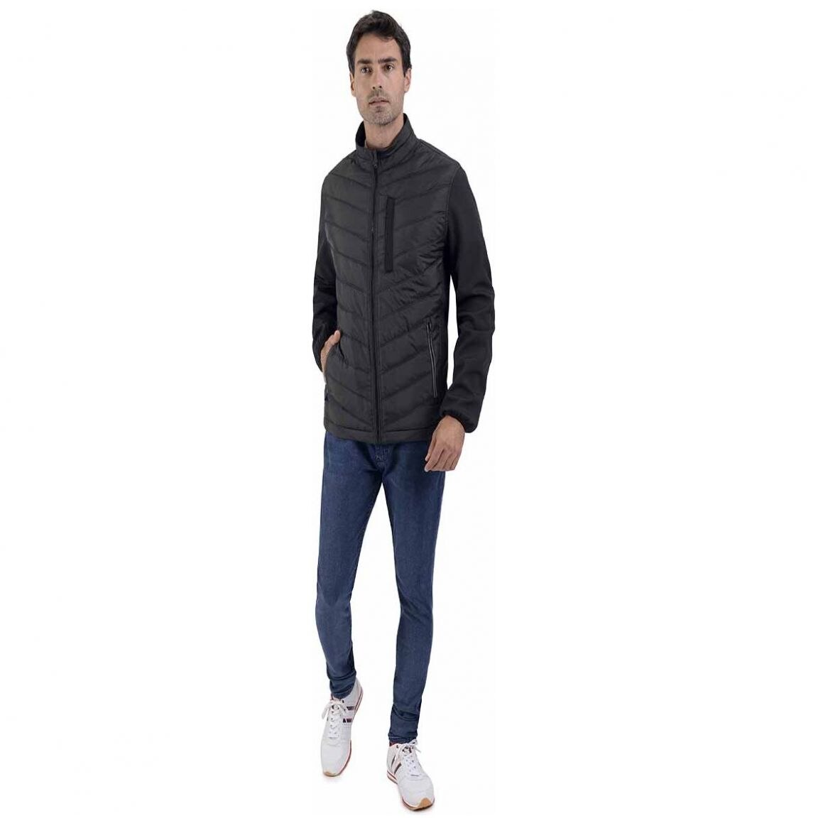 Chamarra Negra para Caballero Perry Ellis Modelo Ppco2018-Negro