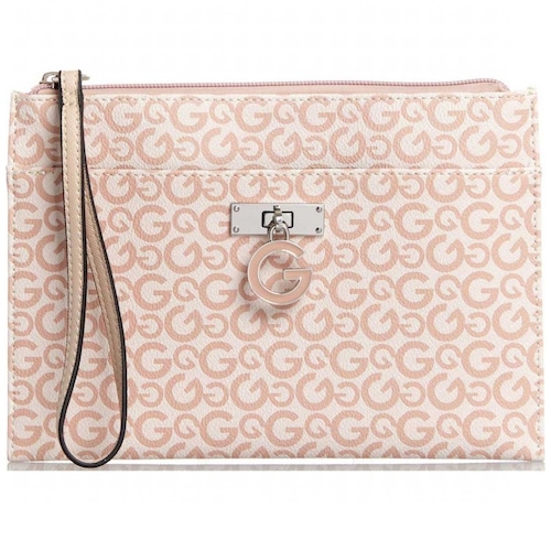 Cartera Terrier Tipo Slg Wristlet Color Rosa G By Guess