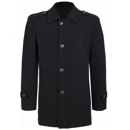 Abrigo Negro con 4 Botones para Caballero Carlo Corinto Slim Fit Modelo Ang1020312