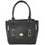 Bolso Satchel Negro con Correas Frontales Chatties