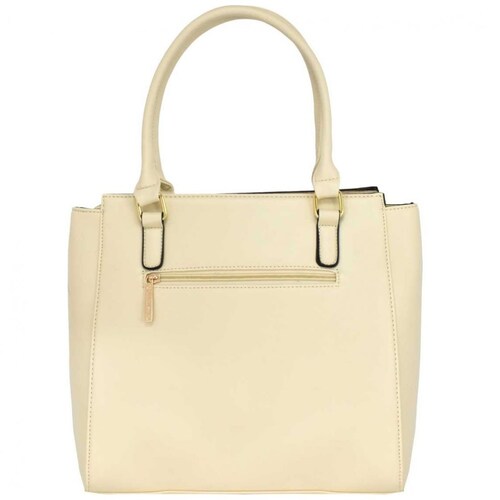 Bolso Satchel Marfil con Correas Frontales Chatties