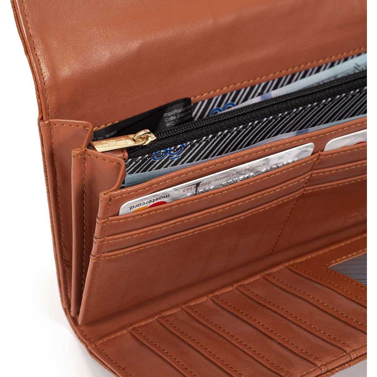 Billetera Flap Cloe Café