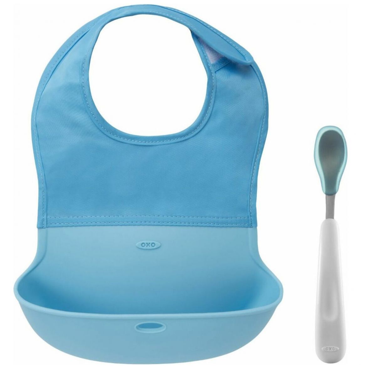 Babero de Silicon y Cuchara Oxo Tot