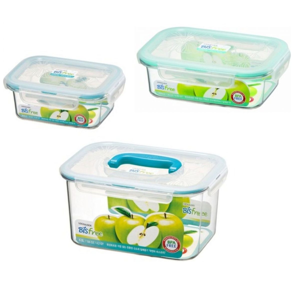 Set de Contenedores Bisfree de Tritán Lock&lock