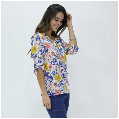 Blusa con Estampado de Flores Vitos
