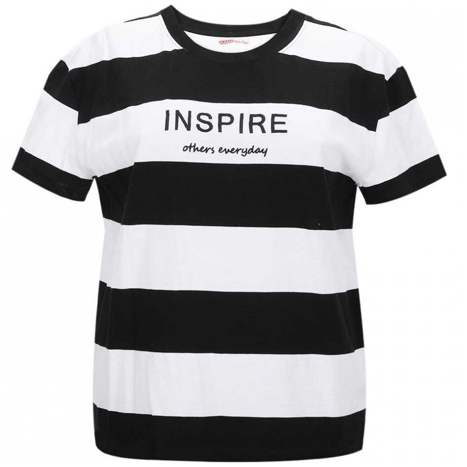 Playera Rayas Crop Fukka para Dama