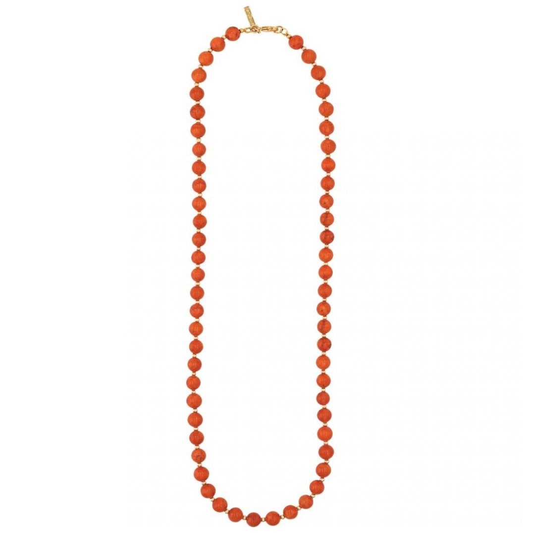 Collar en Dorado con Piedra Fossil Emanuel Ungaro