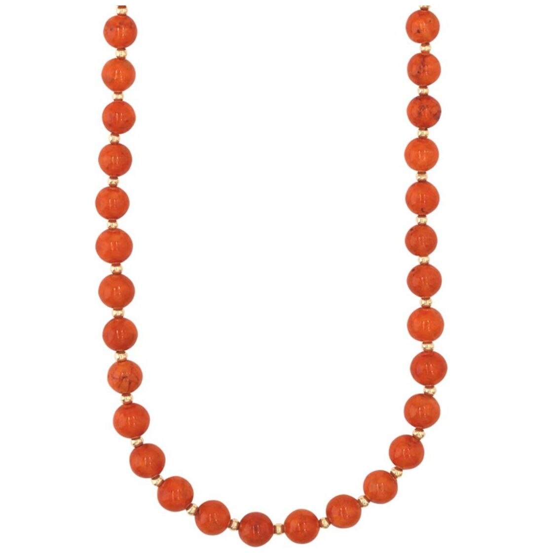 Collar en Dorado con Piedra Fossil Emanuel Ungaro