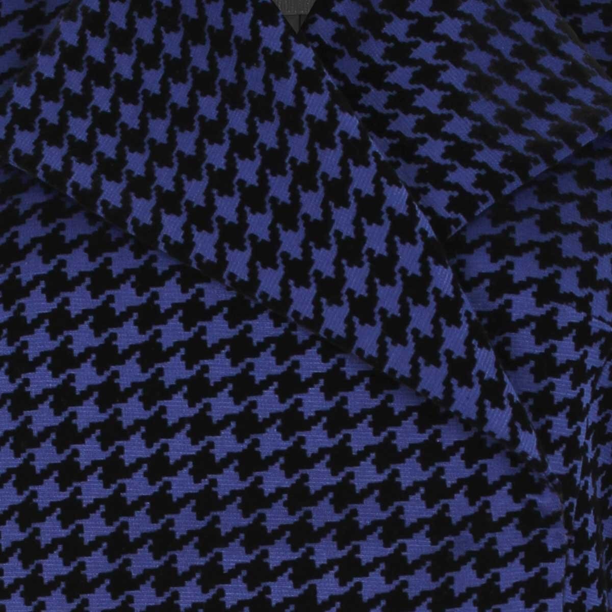 Abrigo Cuello Solapa Diseño Estampado Pata de Gallo Basel