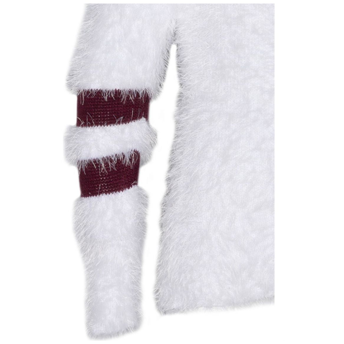Suéter de Pelos Blanco Combinado para Niña Studio si Modelo Y0376A