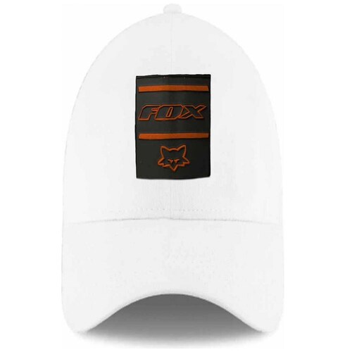 Gorra Blanca Stretch Placa Plast Fox 961