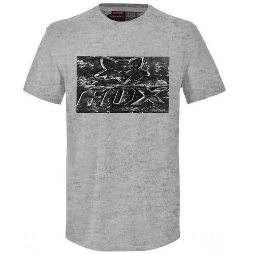 Playera Gris Logo en Emboce Plata para Caballero Fox 301