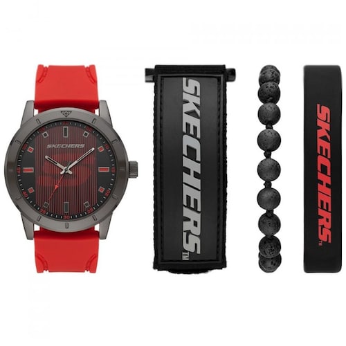Set de Reloj Rojo para Caballero Skechers Modelo Sr9039