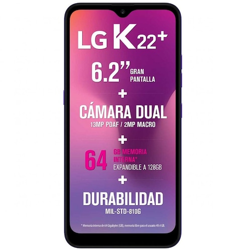 Celular LG K22+ K200Ha Color Azul R9 (Telcel)