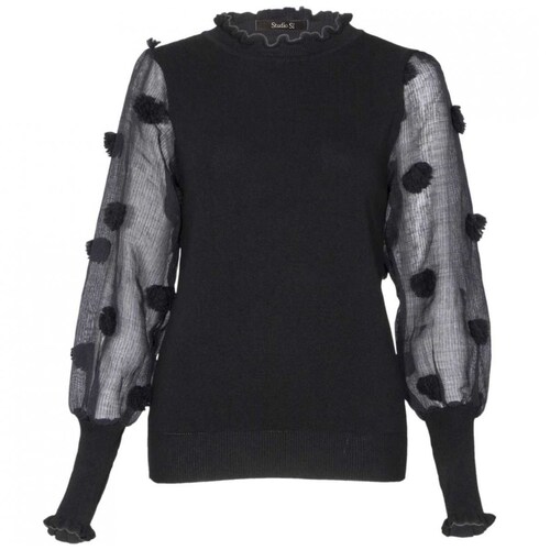 Blusa de Manga Larga con Transparencia Studio si