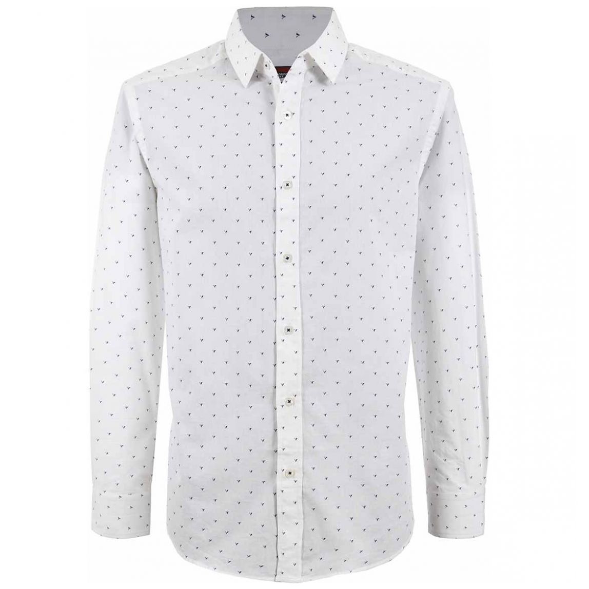 Camisa Manga Larga Estampada para Caballero Carlo Corinto Modelo Cc220-5649