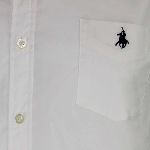Camisa Manga Larga Lisa Blanca para Caballero Modelo P10890 Polo Club
