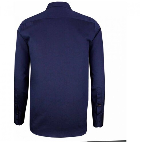 Camisa Manga Larga Slim Fit Azul Marino para Caballero Modelo Vr2439 Polo Club