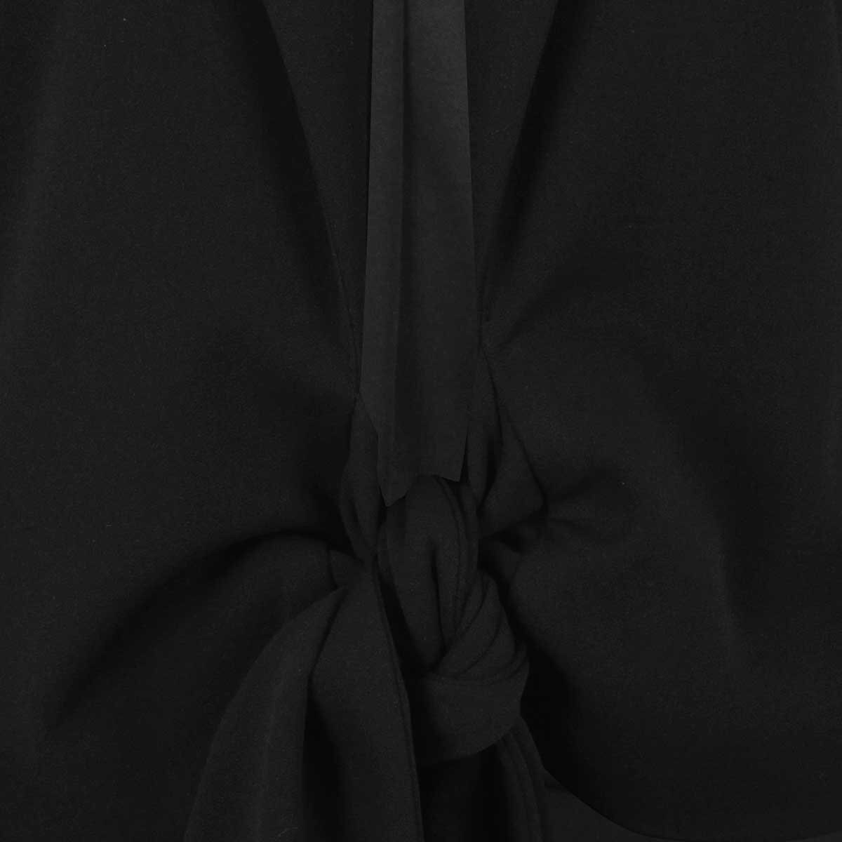 Saco Negro Cuello Solapa Diseño Liso Elle