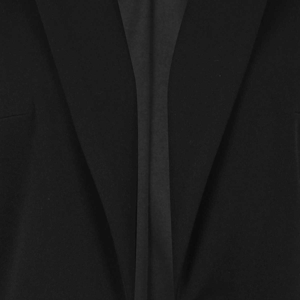 Saco Negro Cuello Solapa Diseño Liso Elle