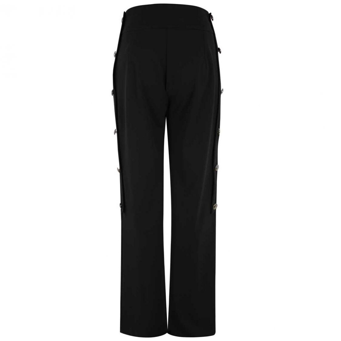 Pantalón Corte Elefante Diseño Liso Negro Elle