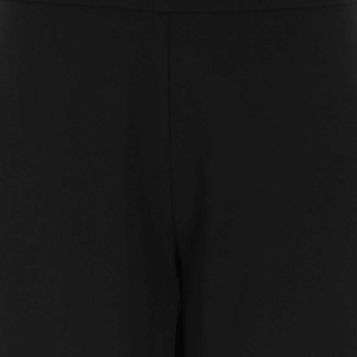 Pantalón Corte Elefante Diseño Liso Negro Elle