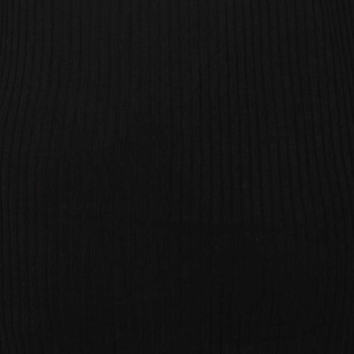 Suéter Negro con Cuello Abierto Elle
