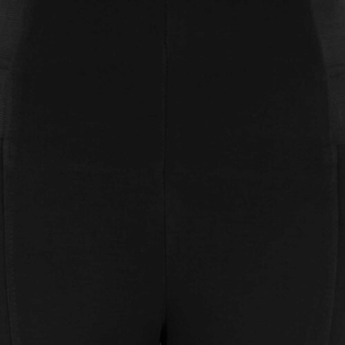 Leggings Corte Strech Diseño Liso Negro Elle
