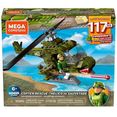 Mega Construx Wonder Builders Helicoptero Militar