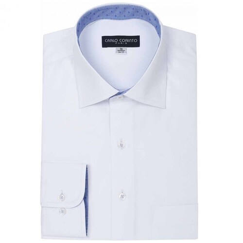 Camisa de Vestir Blanca para Caballero Carlo Corinto Modelo Secf 1120 Sa