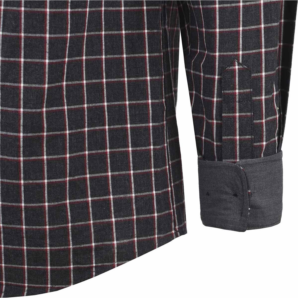 Camisa para Caballero Manga Larga Roja a Cuadros Haggar Modelo Hmw8F1013