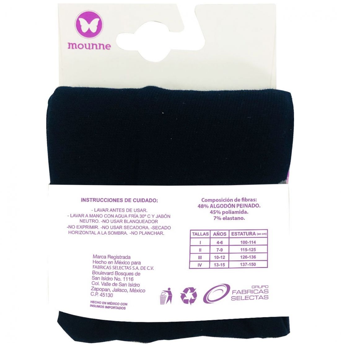 Malla de Algodón para Niña Mounne Modelo Fsn005-2