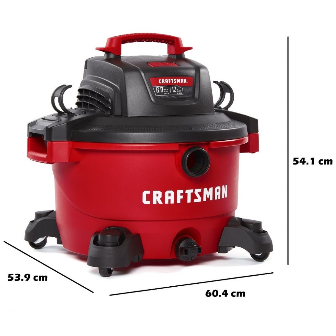 Aspiradora de 12 Galones y 6 Hp para Seco y Mojado Mod. Cmxevbe17594 Craftsman