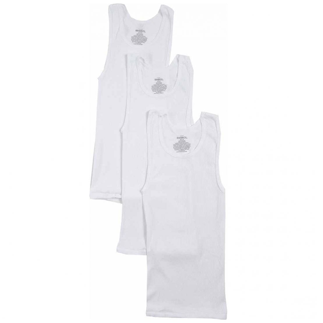 Paquete de 3 Camisetas Blancas Atléticas para Niño Rinbros Modelo 3226C01