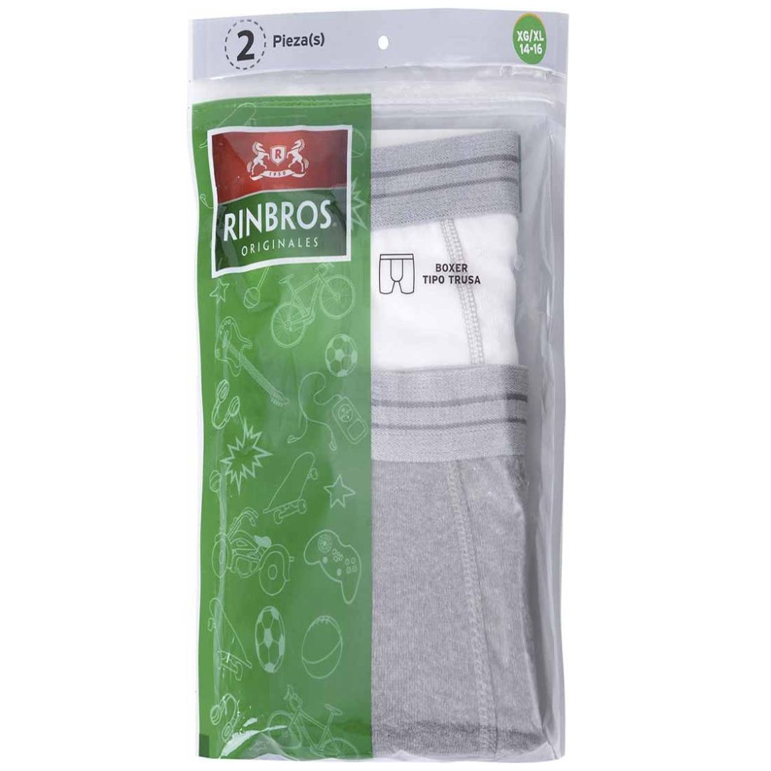 Paquete de 2 Boxers Brief para Niño Rinbros Modelo 2402C08